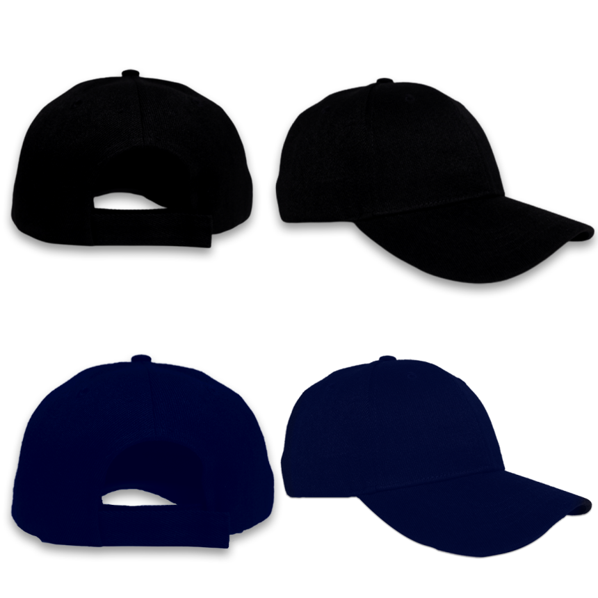 Order Plain Baseball Cap Black and Navy Blue Online