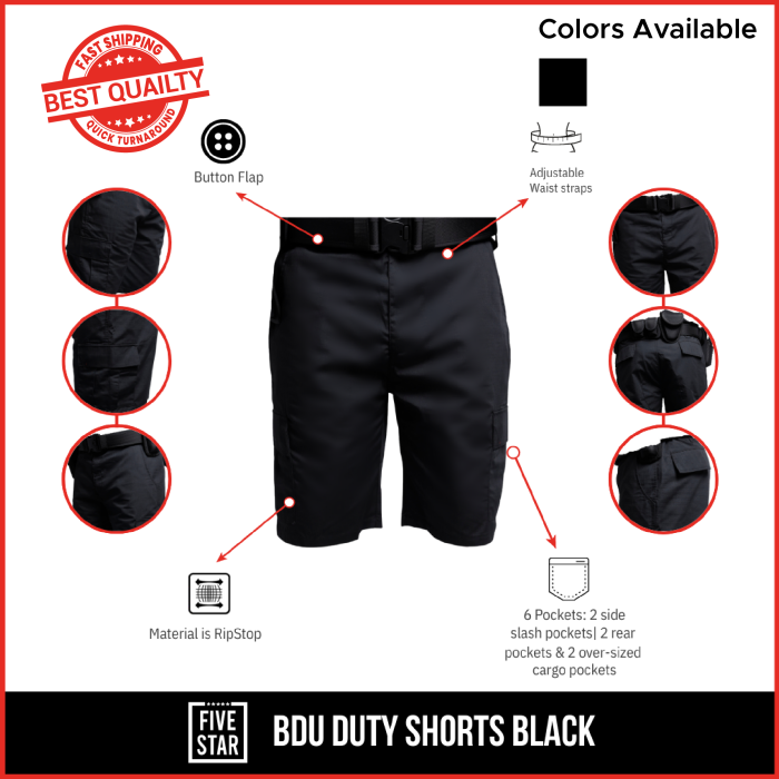 Pro Uniform Duty Black Short