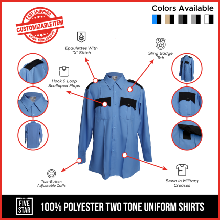 Two Tone Polyester Polo Shirt