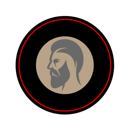 Bearded Man Profile Emblem Patch