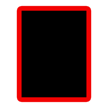 Tall Rectangle Outline Blank Patch
