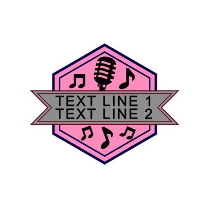 Microphone Musical Notes Ribbon Music Patch