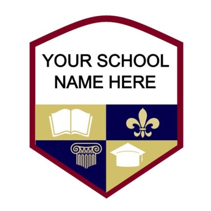 Customizable Icons Shield School Emblem Patch