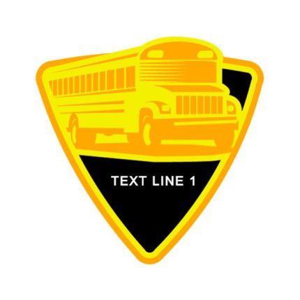 Yellow School Bus Triangle Patch
