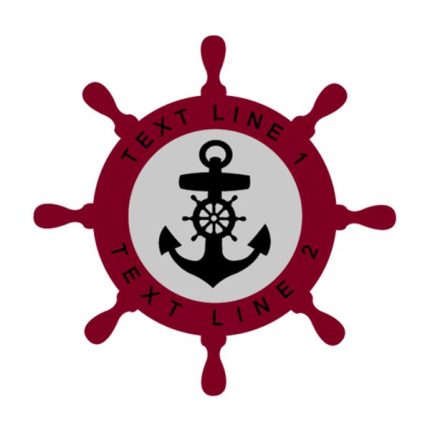 Ship Wheel Anchor Round Emblem Patch