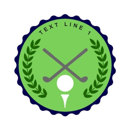 Crossed Golf Clubs and Tee Sports Patch