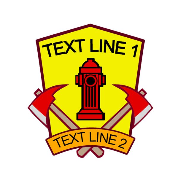 FIRE HYDRANT AXE FIREFIGHTER PATCH