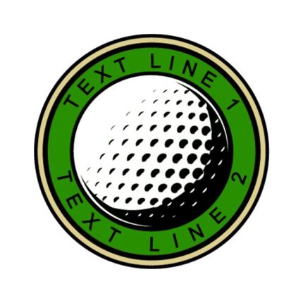 Golf Ball Round Emblem Sports Patch
