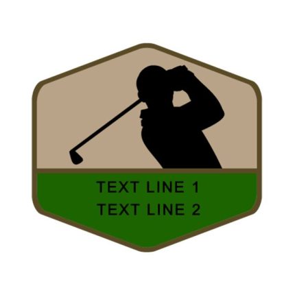 Golf Swing Over Green Sports Patch