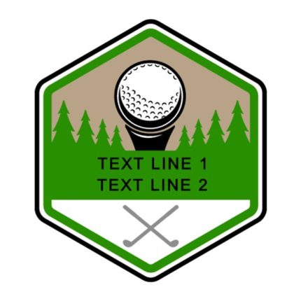 Golf Tee Trees Sports Patch