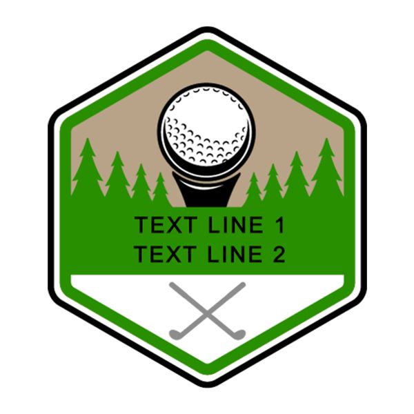 Golf Tee Trees Sports Patch