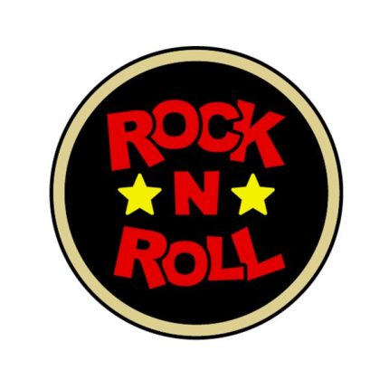 ROCK N ROLL ROUND EMBLEM MUSIC PATCH