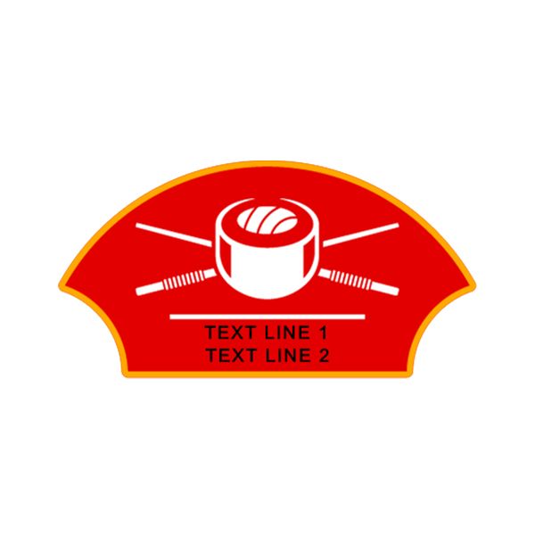 Sushi Crossed Chopsticks Emblem Patch
