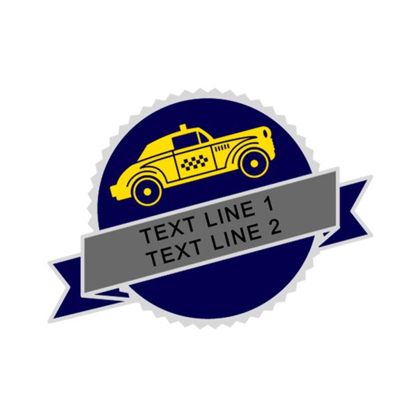 Taxi Incline Ribbon Emblem Patch
