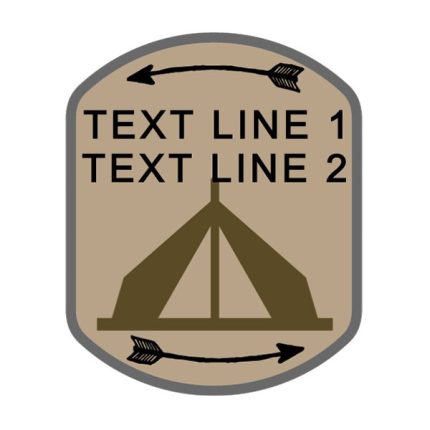 TENT POLE ARROWS CAMPING PATCH