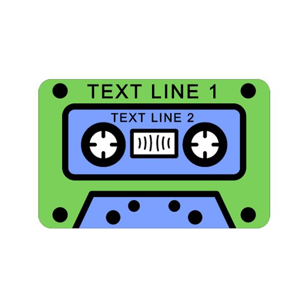 TWO TONE CASSETTE TAPE PATCH