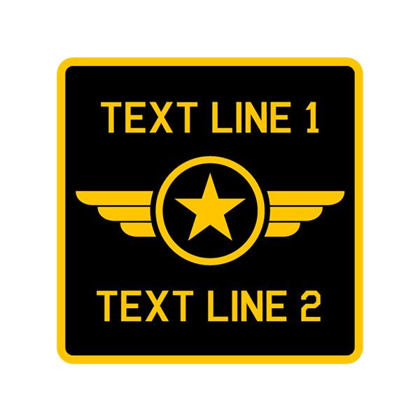 Wing Star Seal Square Military Patch
