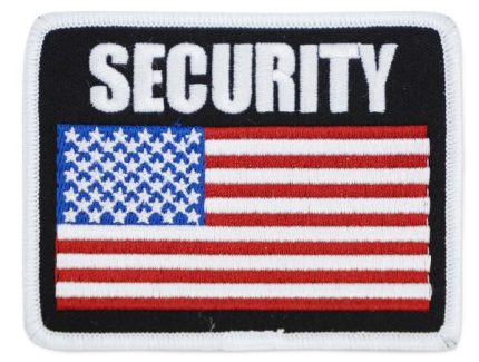 Security American Flag Patch - Left Side