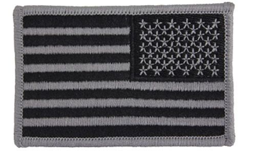 U.S Flag Patch - Right Shoulder (Grey/Black)