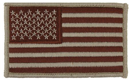 Desert US Flag Emblems - Left Shoulder