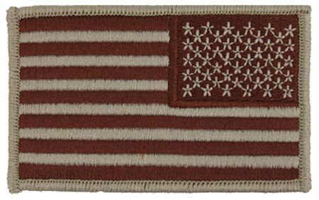 Desert US Flag Emblems - Right Shoulder