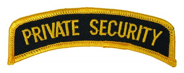 Five Star Private Security Emblem (Gold on Black)