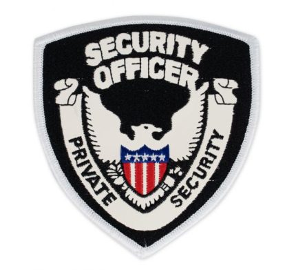 Five Star Black & White Shoulder Patch for Reflective Private Security Officer
