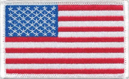 U.S. Flag Emblems - Left Shoulder (White Border)