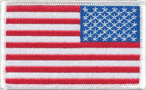 U.S. Flag Emblems - Right Shoulder (White Border)