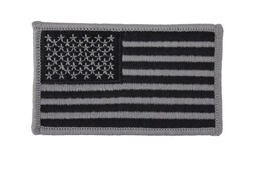 U.S Flag Patch - Left Shoulder (Grey/Black)