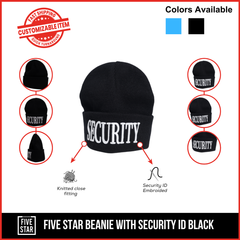 Five Star Beanie with Black Security ID