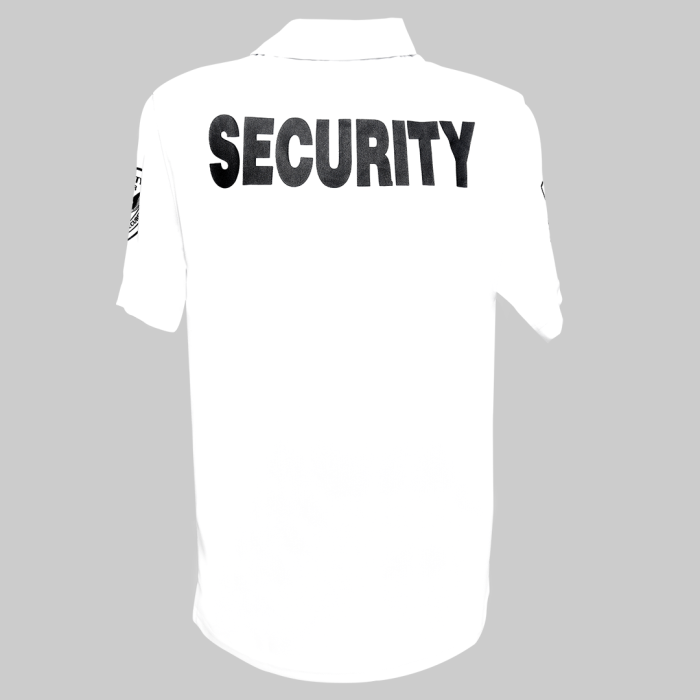Polyester Polo Shirt With Security Badge Print