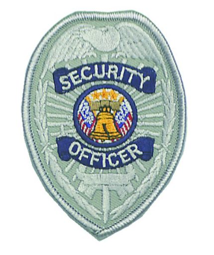 SECURITY OFFICER CHEST EMBLEM (SILVER ON SILVER)