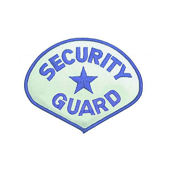 Security Guard Shoulder Patch (Royal Blue on White)