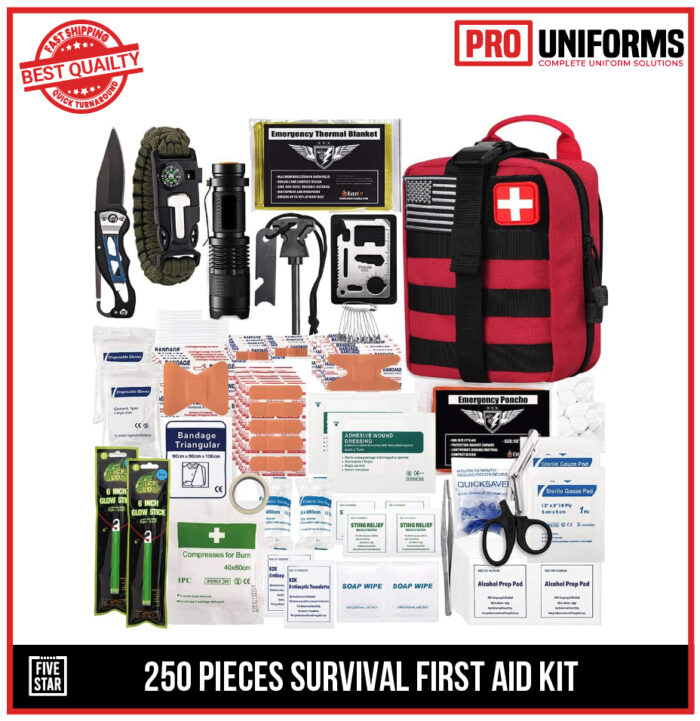 250 PIECES SURVIVAL FIRST AID KIT