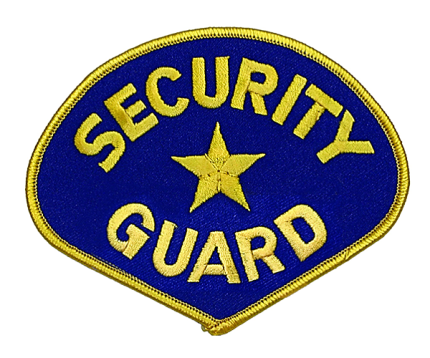 Security Guard Shoulder Emblem (Gold on Royal Blue)