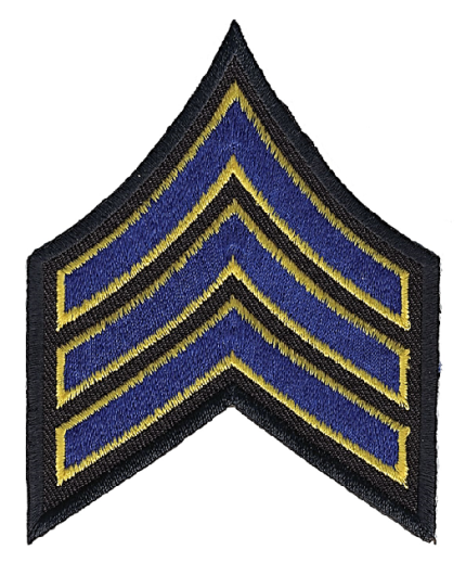 Sergeant Stock Emblem (Blue/gold)