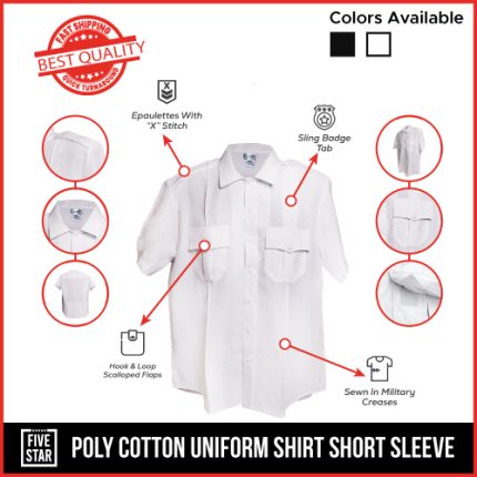 Poly-Cotton Short Sleeve Uniform Shirts