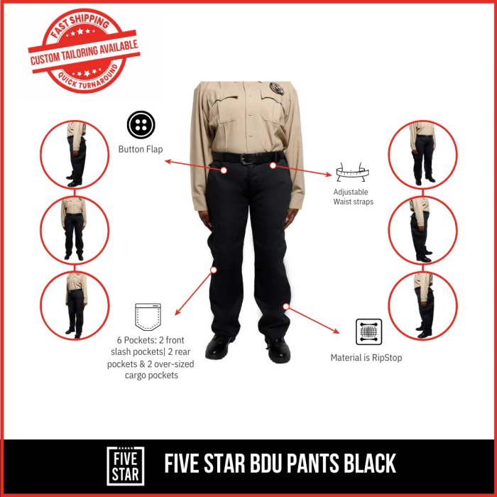Five Star BDU Pants Black