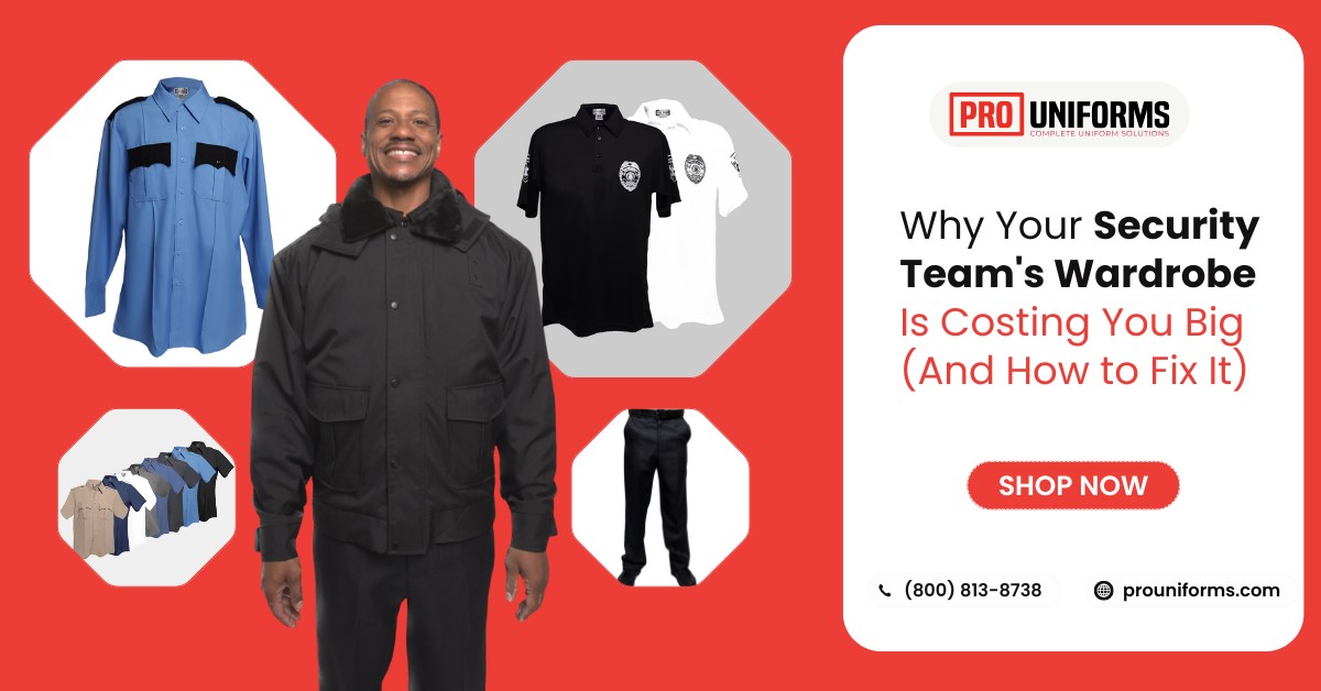 Security guard team in professional uniforms showing cost-saving and professional appearance