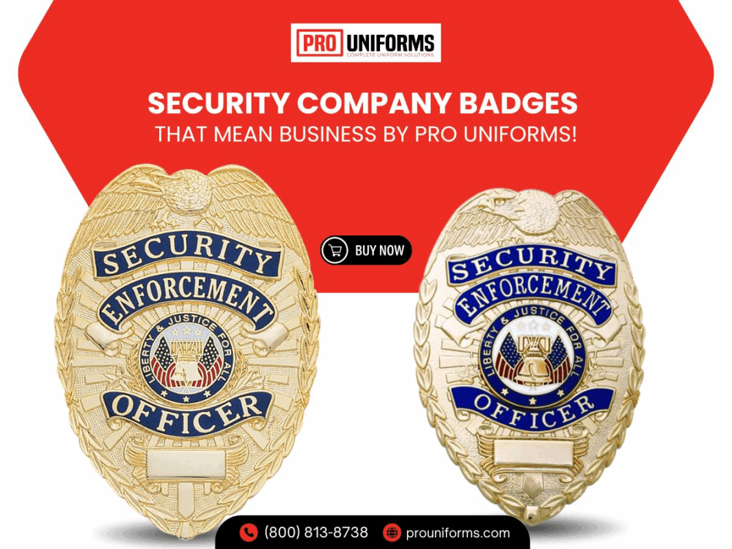 security company badges by pro uniforms 
